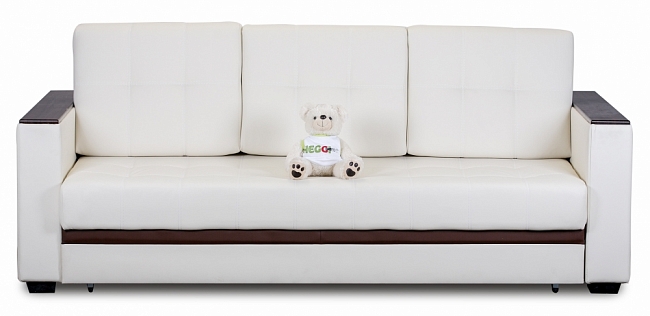 Canapé en cuir écologique blanc